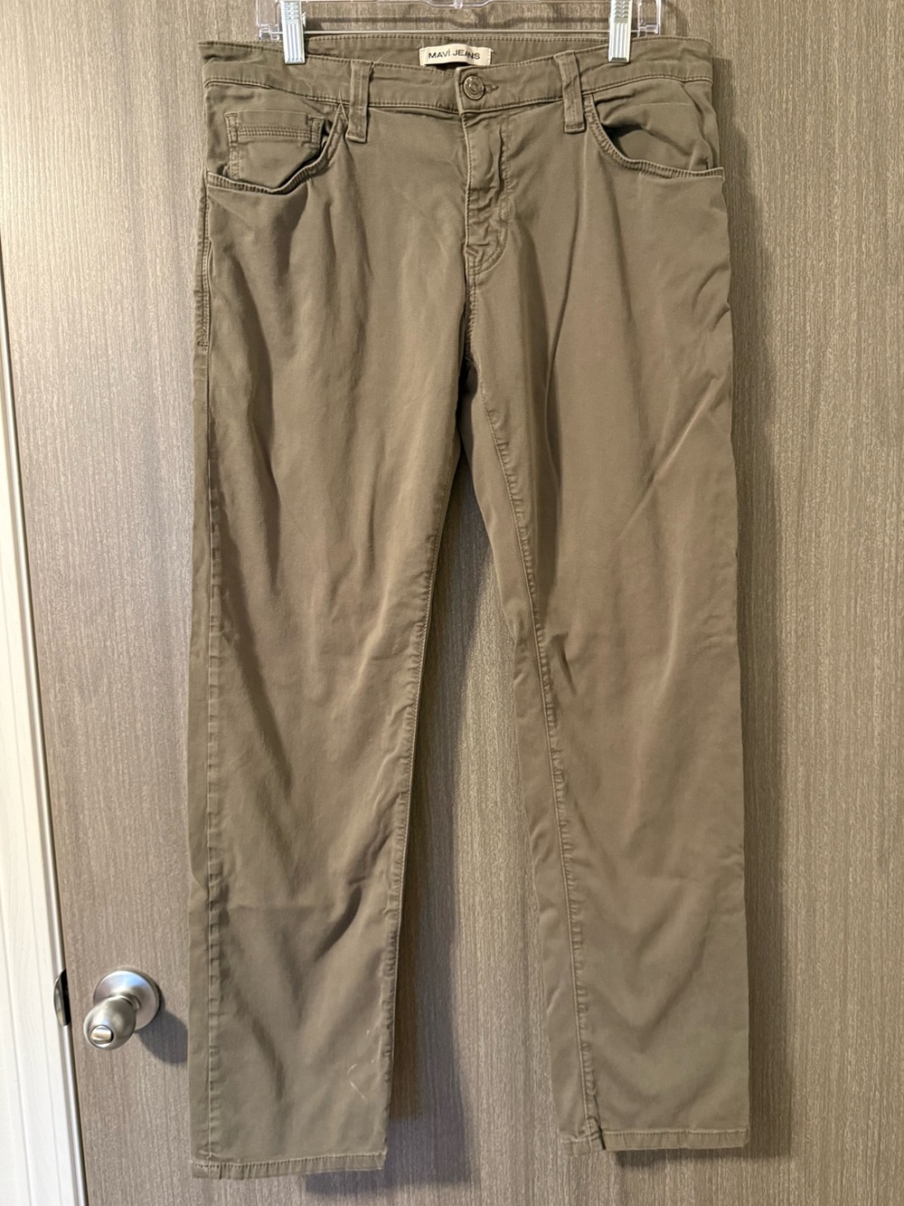 Mavi Men's Olive/Tan Straight Leg Chinos